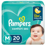 Pampers confort sec talla M x 20 pañales