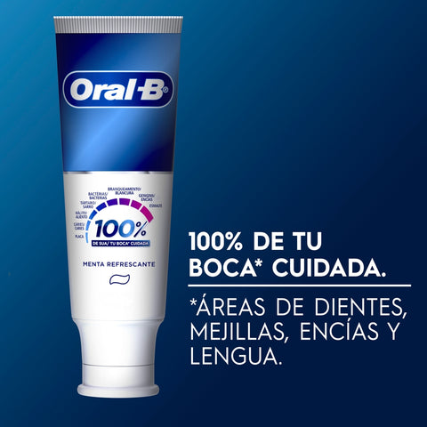 Oral-B Pasta Dental Con Fluor 100% Menta Frescante 70Gr