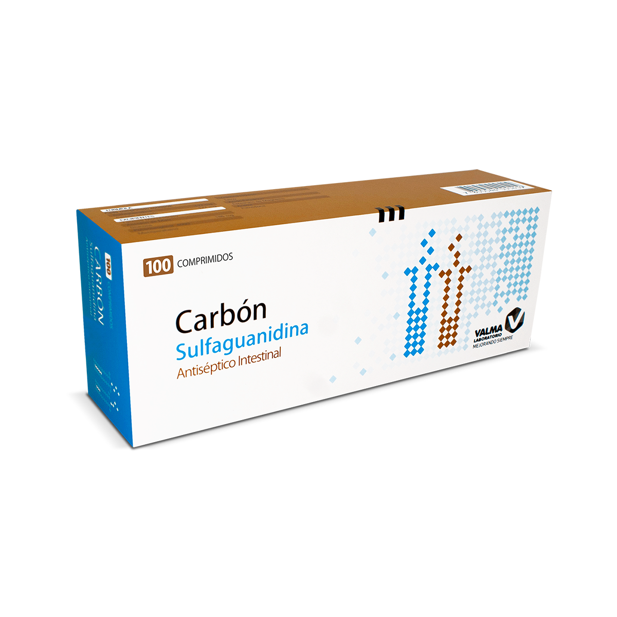 Carbón Sulfaguanidina x 100 comprimidos.