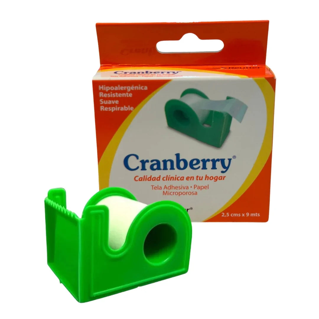 Cranberry Tela Adhesiva Papel Microporosa 1 Unidad 2,5 x 9 mt.