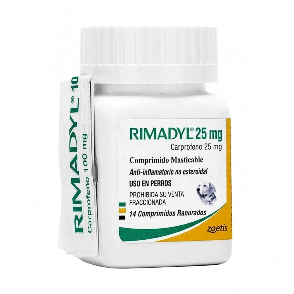 Rimadyl 25 mg (Masticable)x 14 Comprimidos Ranurados