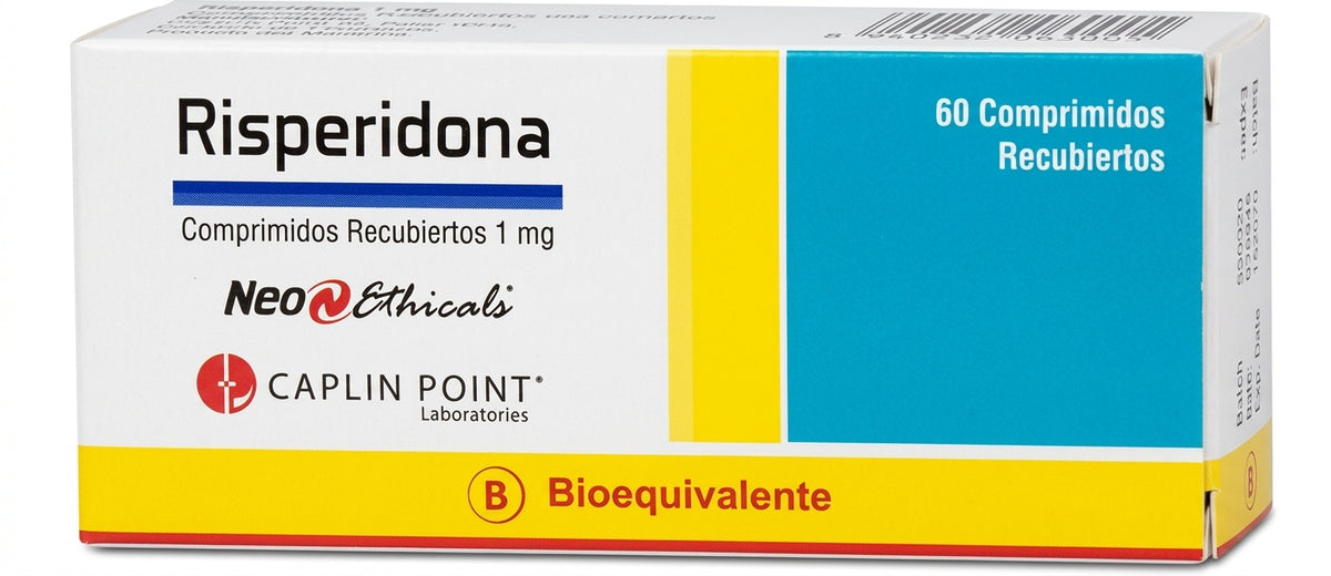 Risperidona 1 mg x 60 Comprimidos Recubiertos "Ley Cenabast"