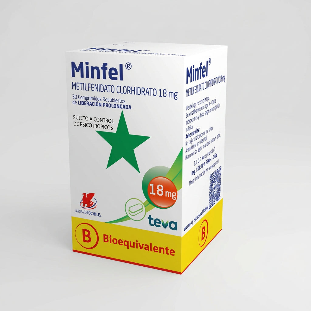 Minfel 18 mg x 30 Comprimidos de Liberacion Prolongada (Venta Solo en Sucursal)