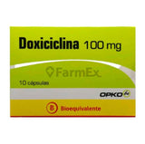 Doxiciclina 100 mg x 10 cápsulas "Ley Cenabast"