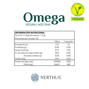 OMEGA 3 Vegano 60 cápsulas blandas