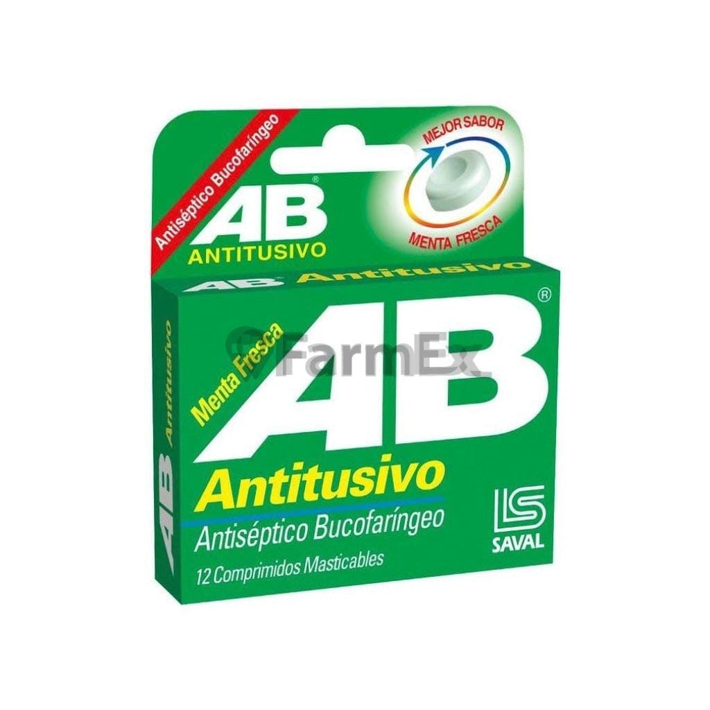 AB Antitusivo Menta fresca x 12 comprimidos Farmex-Pluxee-Persistente 