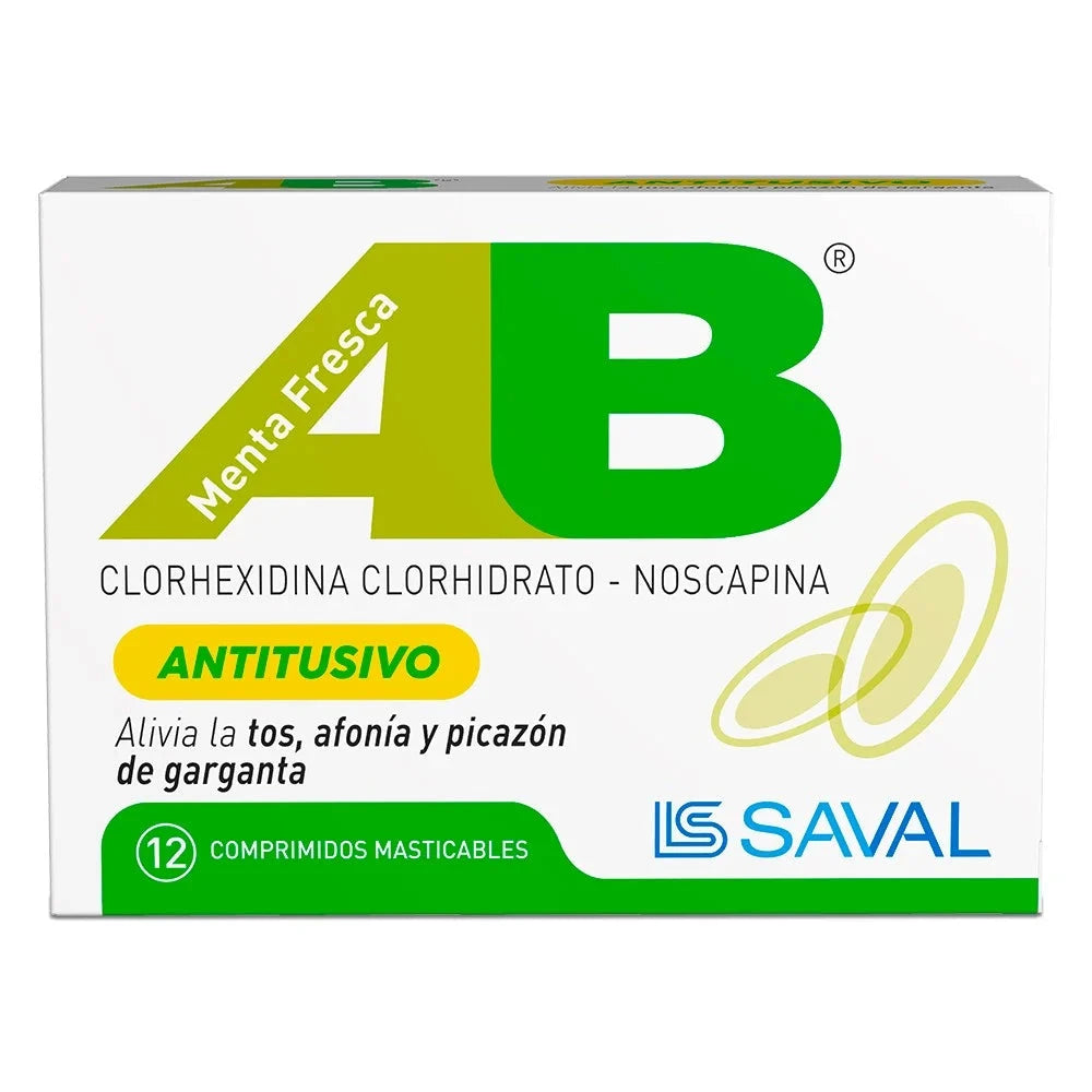 AB Antitusivo Menta fresca x 12 comprimidos Farmex-VidaTres-Persistente 