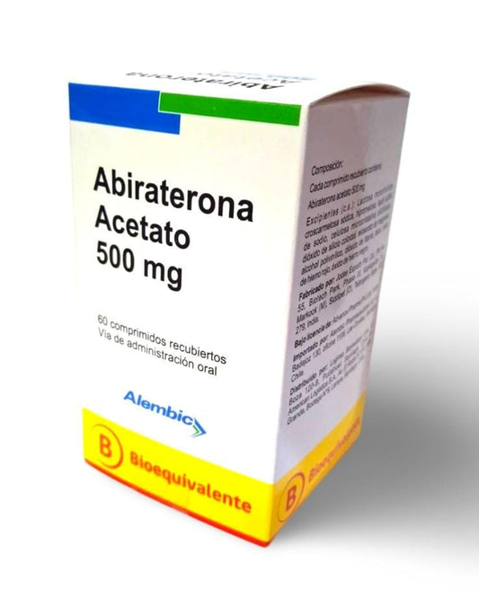 Abiraterona 500 mg x 60 comprimidos recubiertos SOLO VENTA ONLINE alembic 