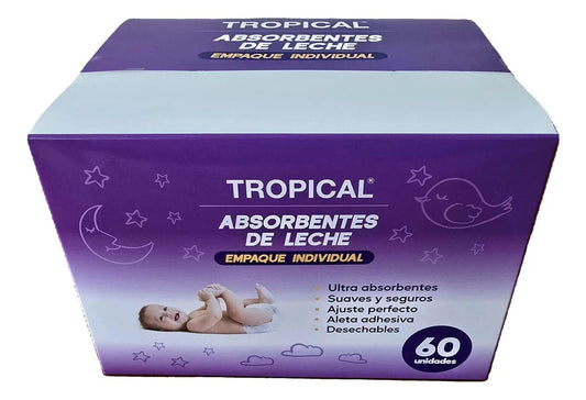 Absorbentes de leche desechables x 60 unidades Tropical 