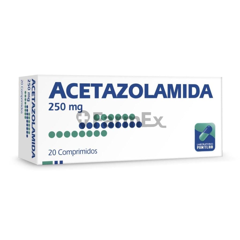 Acetazolamida 250 mg x 20 comprimidos Farmex-MiaHealth-Persistente 