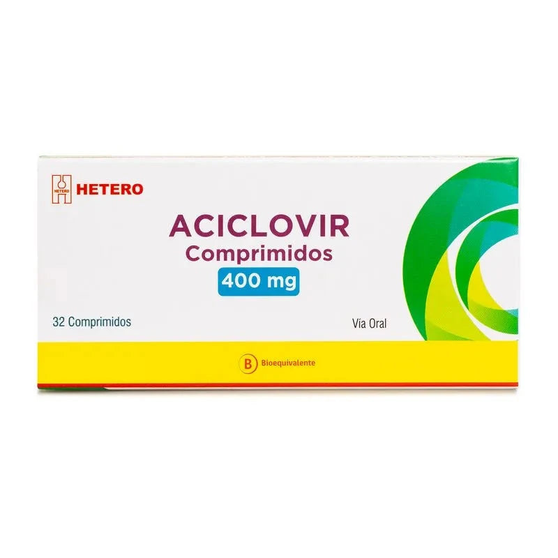 Aciclovir 400 mg x 32 comprimidos "Ley Cenabast" HETERO 