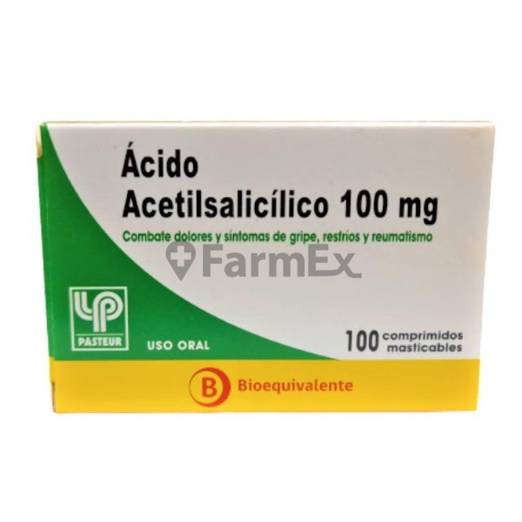 Acido AcetilSalicilico 100 mg x 100 comprimidos susc-1 de 6 meses Farmex-Suscripciones-Persistente 