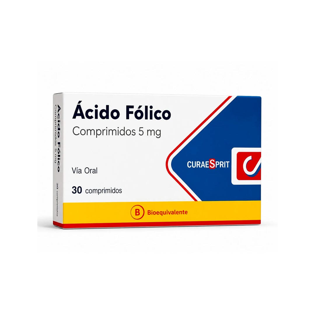 Ácido Fólico 5mg x 30 comprimidos.