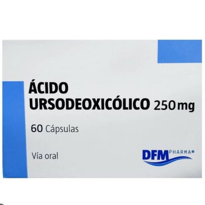 Ácido Ursodeoxicólico 250 mg x 60 cápsulas "Ley Cenabast" Farmex-Fonasa-Persistente 