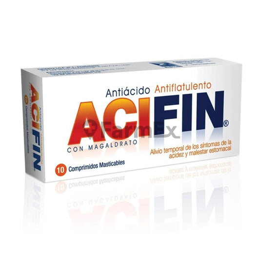 Acifin x 10 comprimidos Farmex-BanMedica-Persistente 