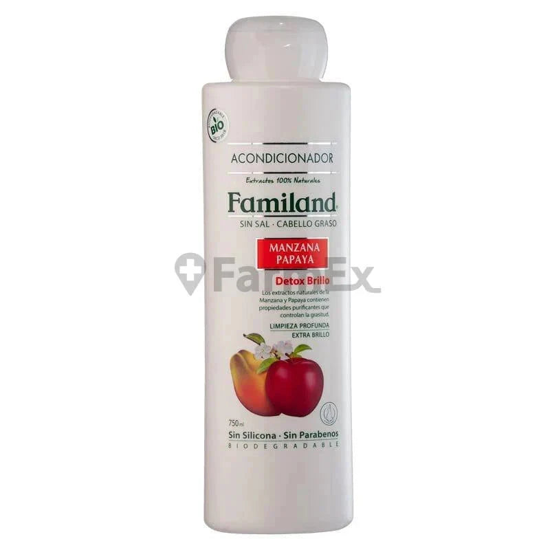 Acondicionador Familand manzana-papaya x 750 mL Farmex-Fonasa-Persistente 