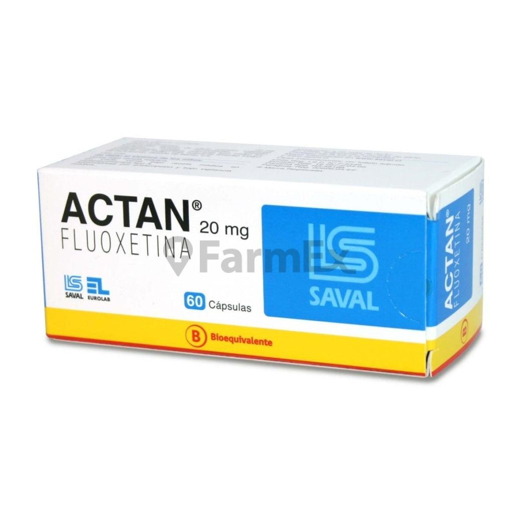 Actan 20 mg x 60 cápsulas.