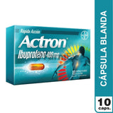 Actron 400 mg x 10 cápsulas.