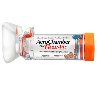 Aerocámara Aerochamber Plus Flow-Vu Pediátrica Naranja 0-18 meses ABBOTT-RECALCINE 