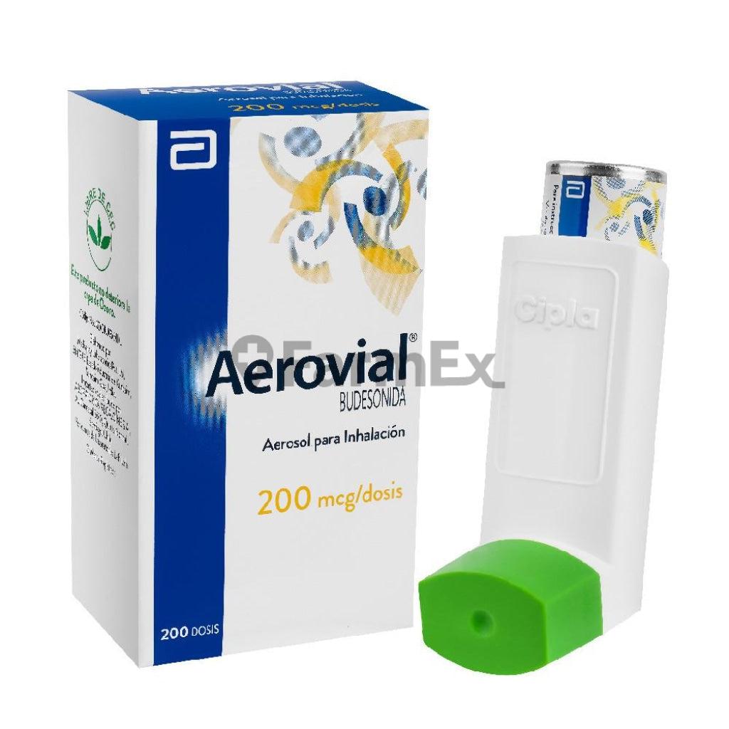 Aerovial Budesonida 200 mcg Inhalador Bucal x 200 Dosis.