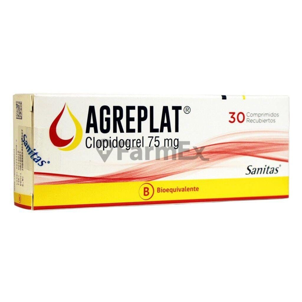 Agreplat 75 mg x 30 comprimidos Farmex-BanMedica-Persistente 