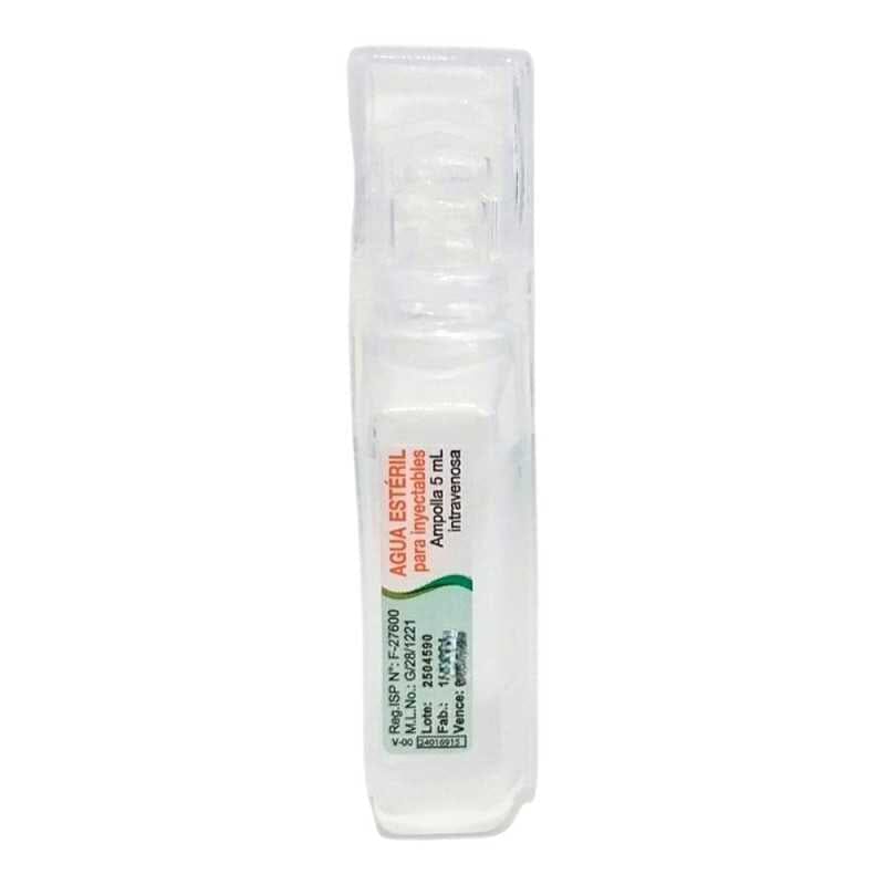 Agua bidestilada para inyectables ampolla 5ml VITAFARMA x 1 unidad VITAFARMA 
