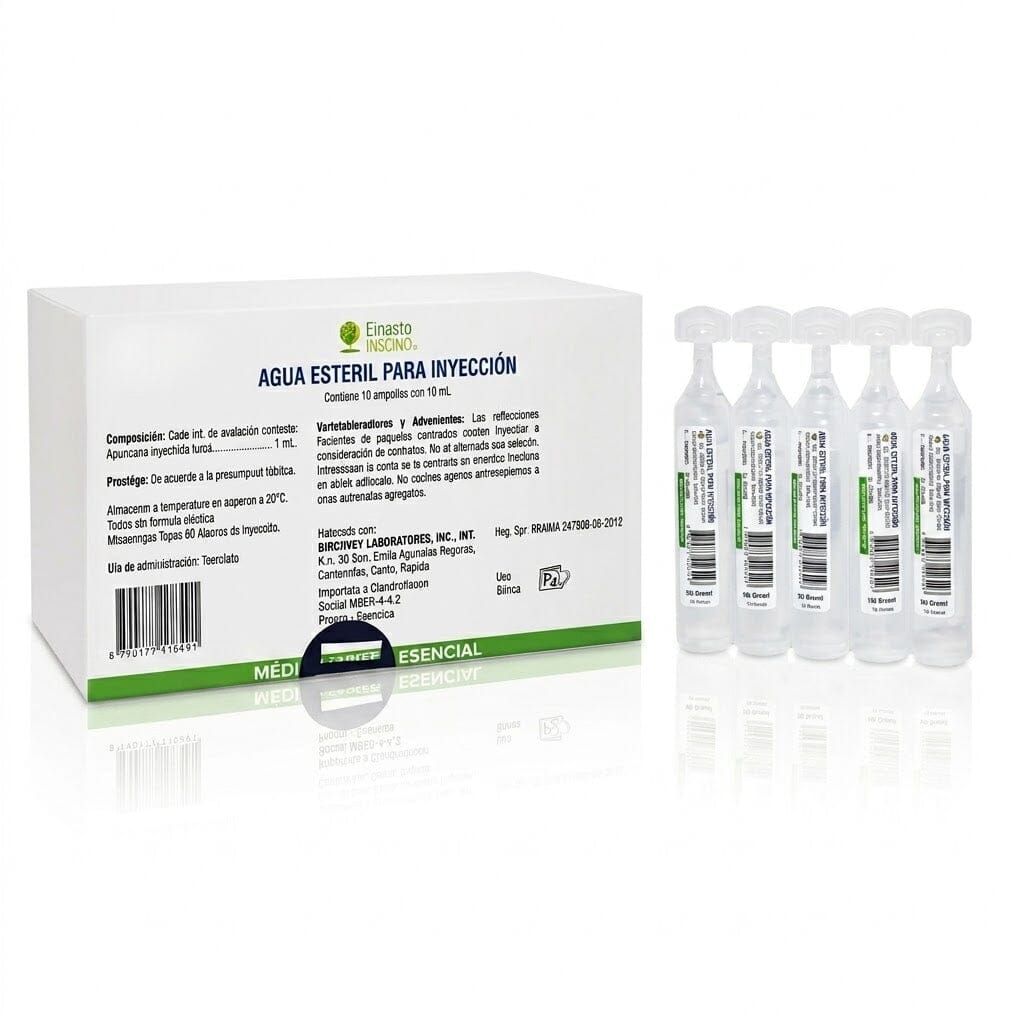 Agua esteril para inyectables ampolla 10 ML x 1 Unidad (biosano) Biosano 