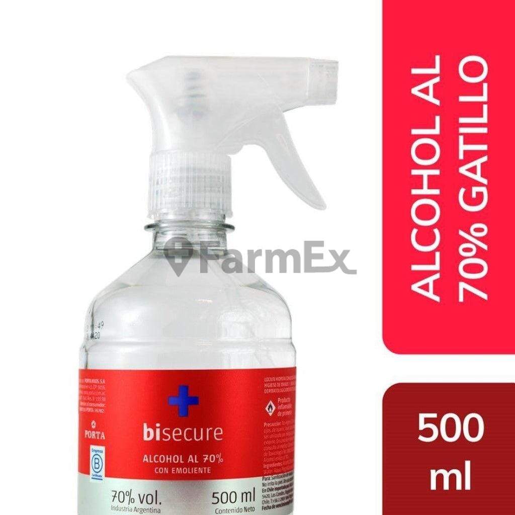 Alcohol Bisecure Gatillo 70% x 500 mL Farmex-BanMedica-Persistente 