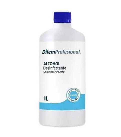 Alcohol desinfectante 70% x 1 litro.