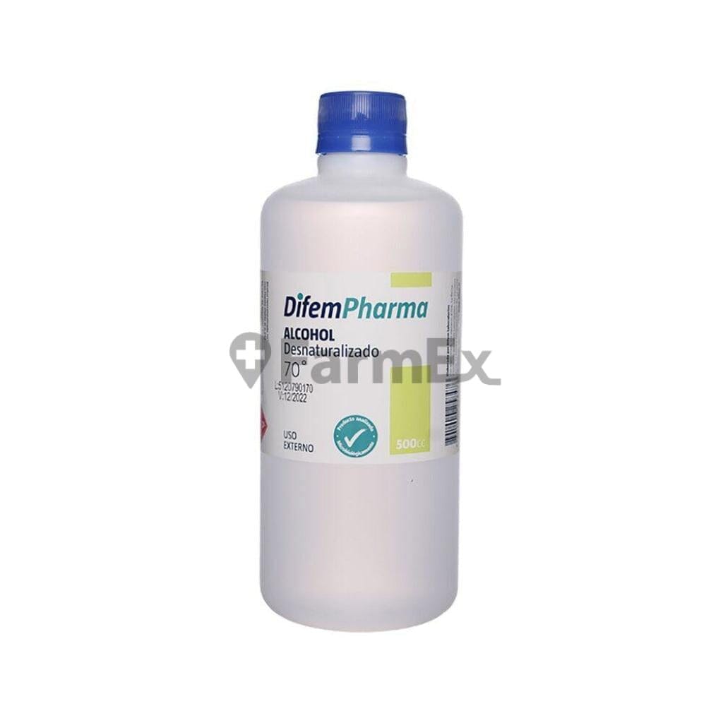 Alcohol Desnaturalizado 70º x 500 mL Farmex-VidaTres-Persistente 