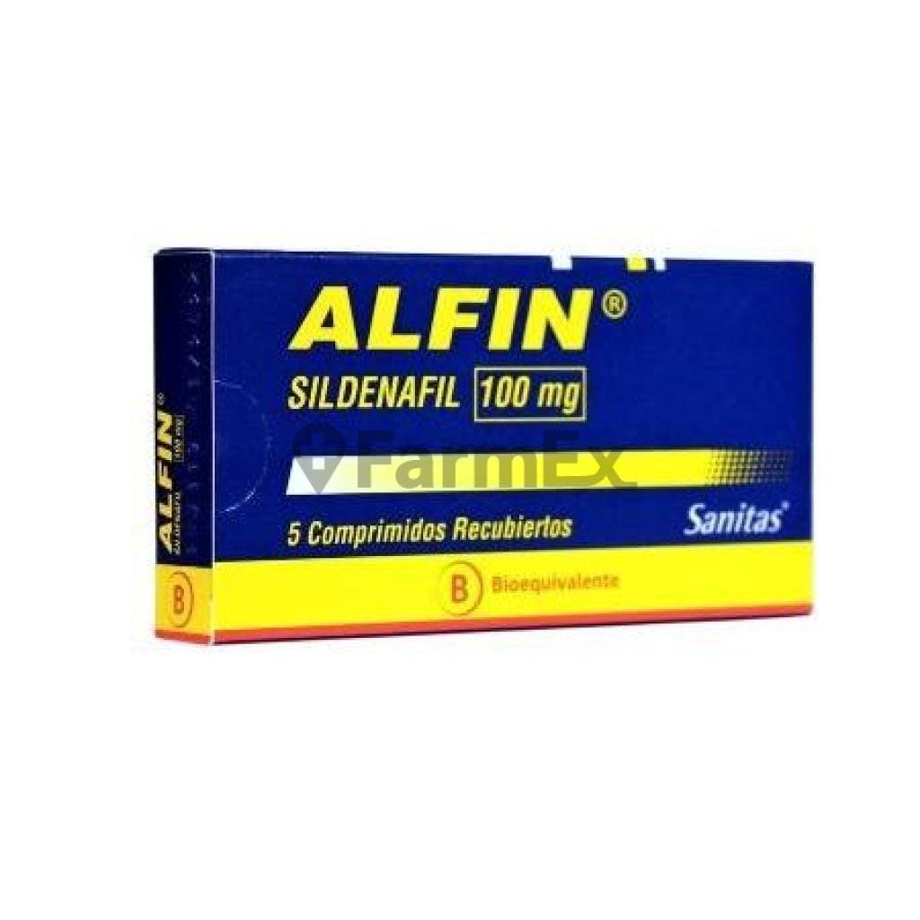 Alfin 100 mg x 5 comprimidos Farmex-BanMedica-Persistente 
