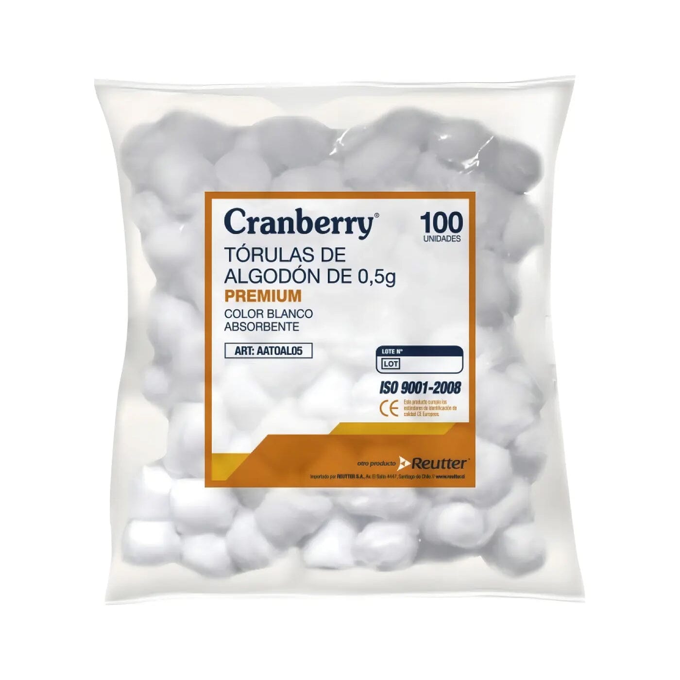 Algodón en Tórulas 0,5 g x 100 unidades Cranberry 