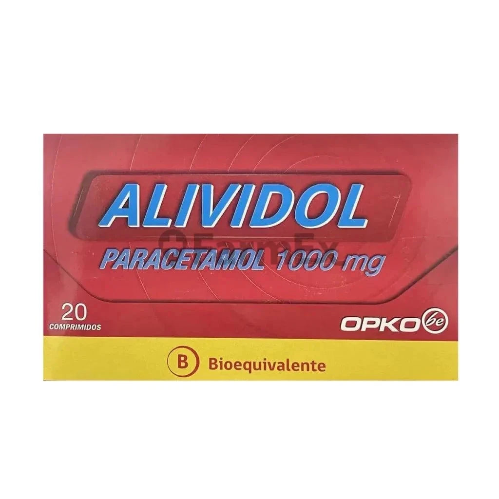 Alividol 1000 mg x 20 comprimidos. Farmex-Yapp-Programa-Boleta 