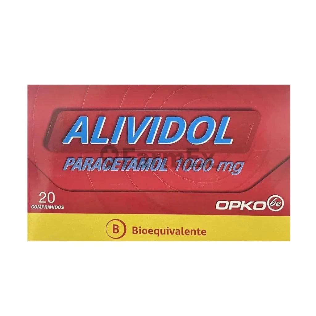 Alividol 1000 mg x 20 comprimidos.
