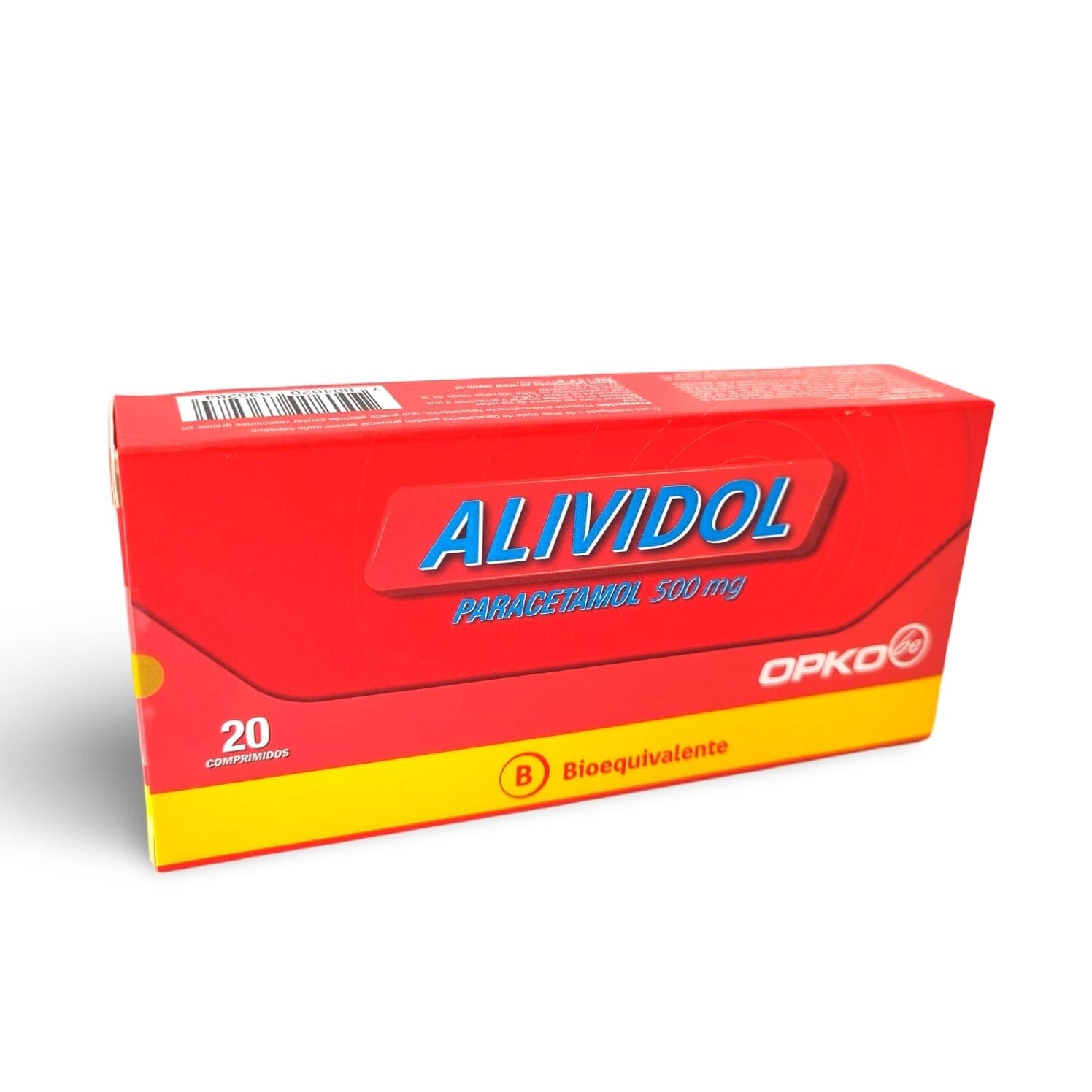 Alividol Paracetamol 500 mg x 20 comprimidos Farmex-MiaHealth-Persistente 