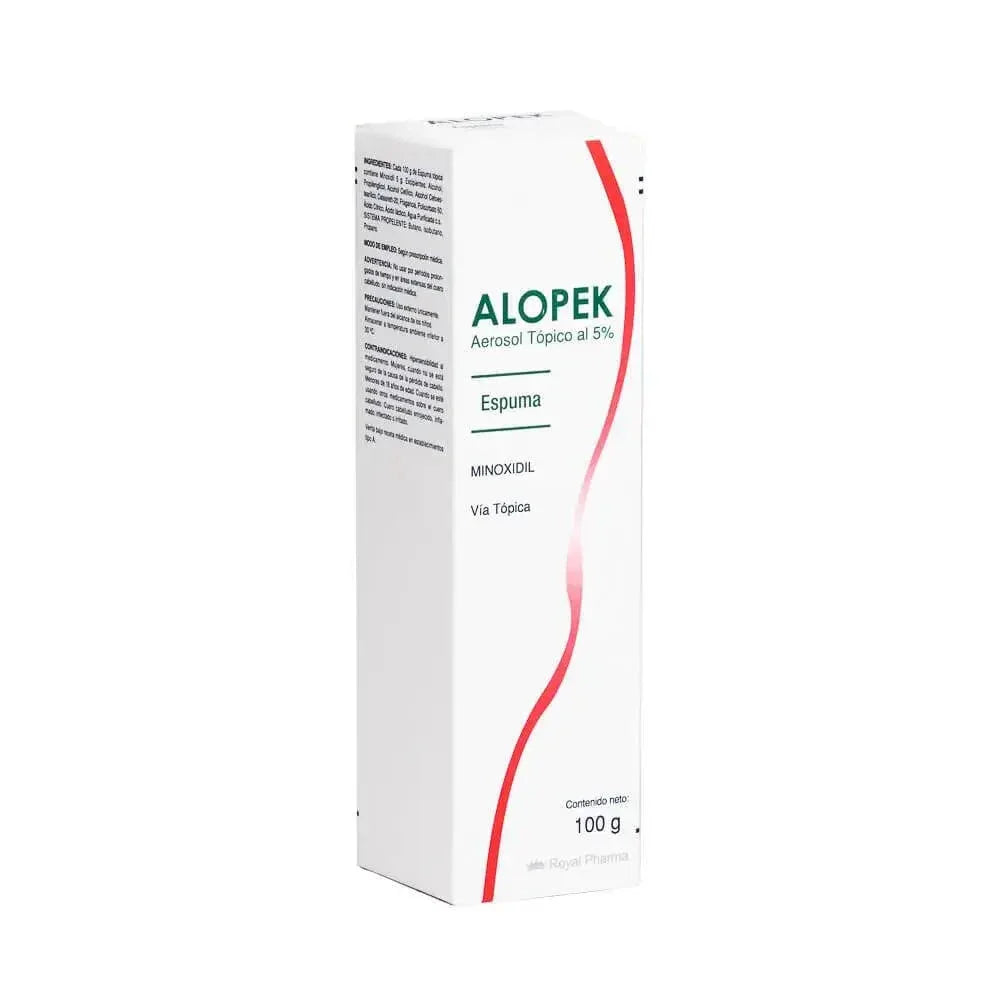 Alopek Espuma Tópica 5% x 100 g (Minoxidil).