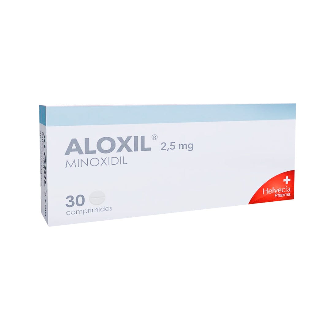 Aloxil Minoxidil 2,5mg X 30 comprimidos.