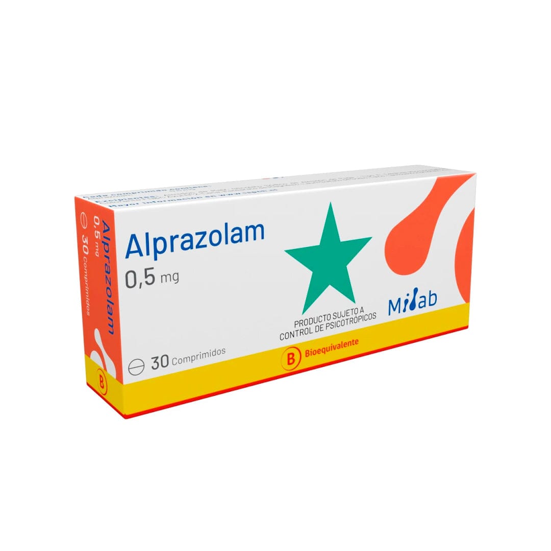 Alprazolam 0.5mg x 30 Comprimidos "Ley Cenabast" (Venta solo en sucursal) MITLAB 