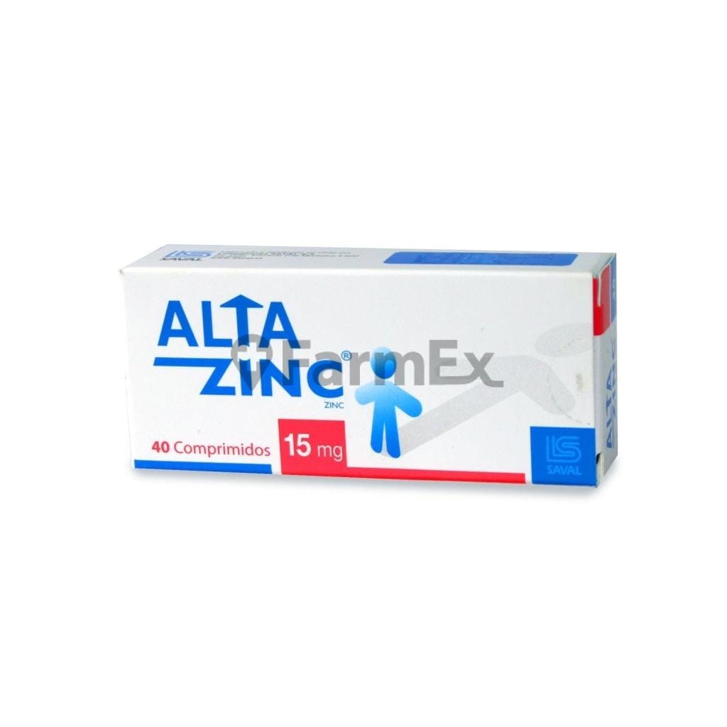 Altazinc 15 mg x 40 comprimidos Farmex-Pluxee-Persistente 