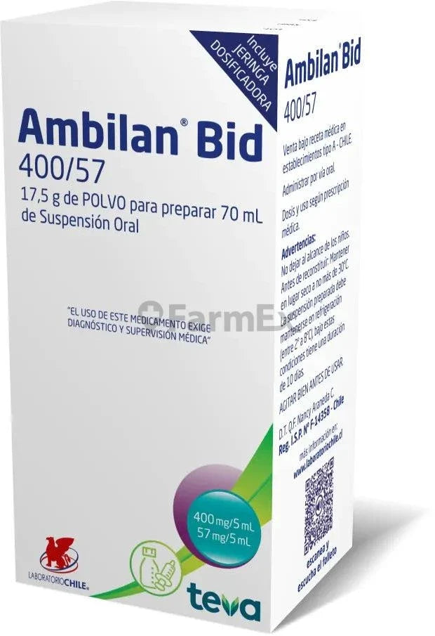 Ambilan Bid Suspensión Oral 400 mg / 57 mg x 70 mL.