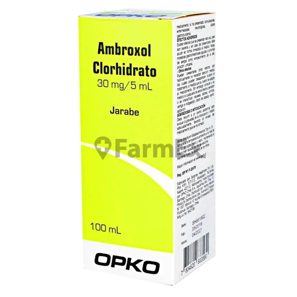 Ambroxol Jarabe Adultos 30 mg / 5 mL x 100 mL Farmex-Pluxee-Persistente 