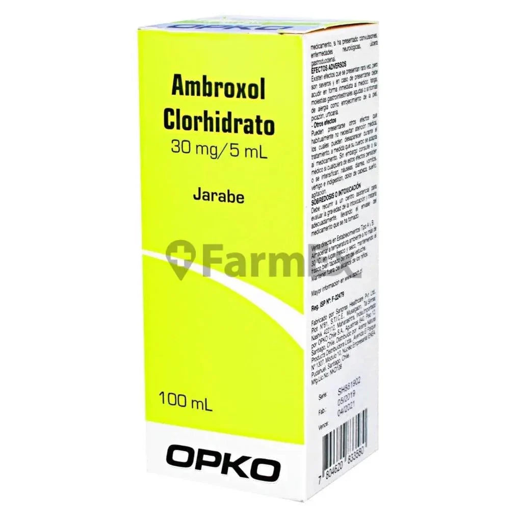 Ambroxol Jarabe Adultos 30 mg / 5 mL x 100 mL.