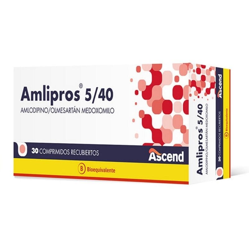 Amlipros 5 mg/40 mg x 30 Comprimidos Recubiertos.