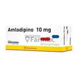 Amlodipino 10 mg x 30 comprimidos.