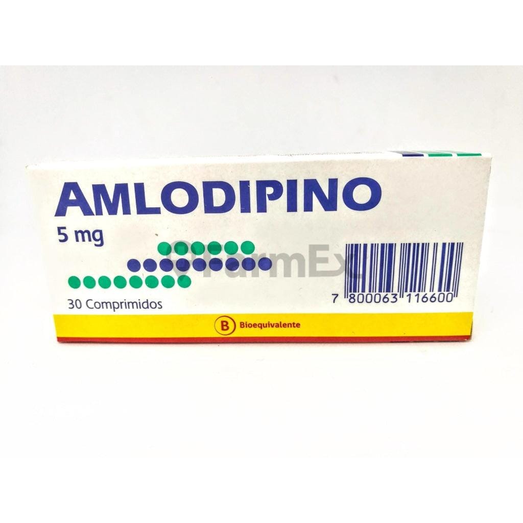 Amlodipino 5 mg x 30 comprimidos Farmex-VidaTres-Persistente 