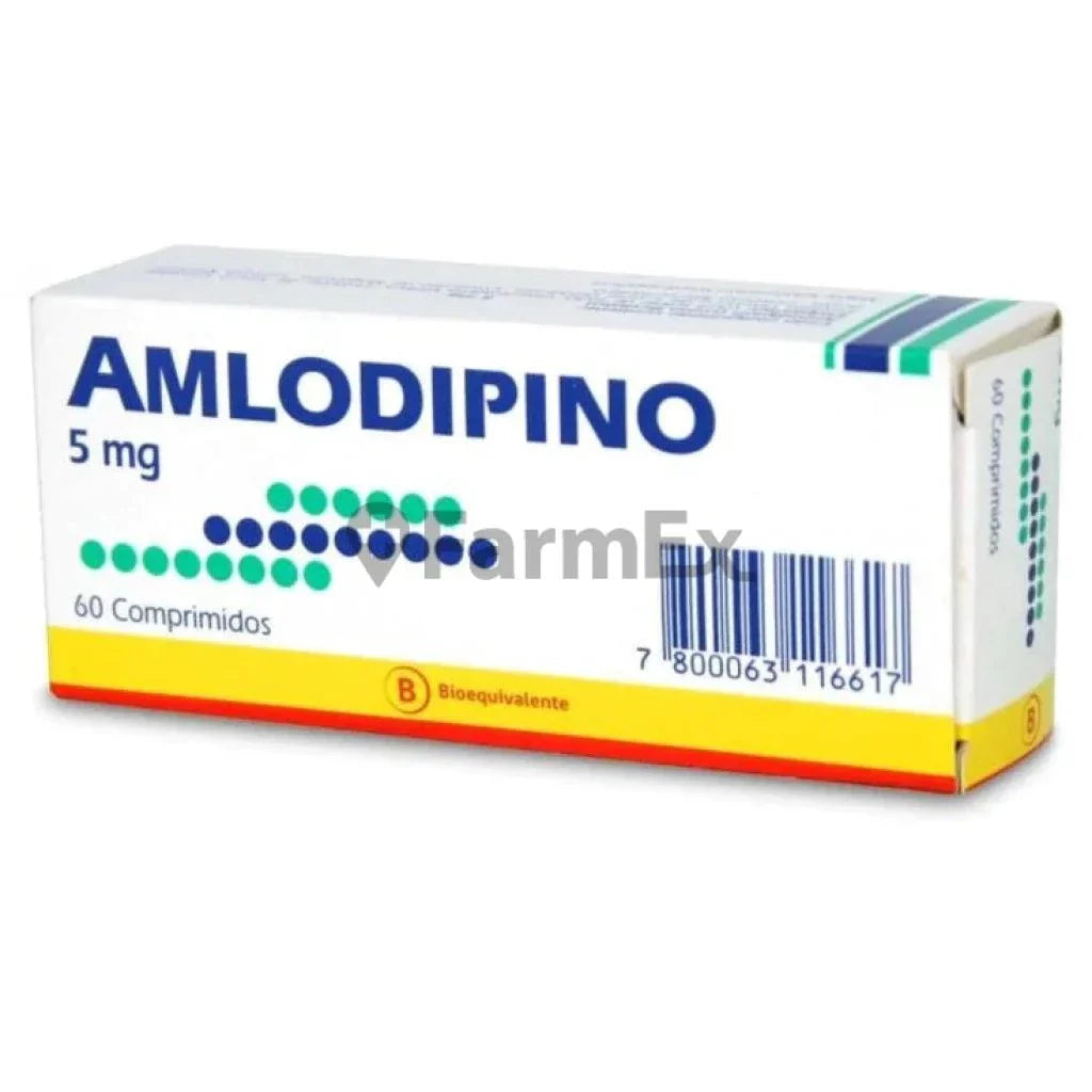 Amlodipino 5 mg x 60 comprimidos susc-1 de 2 meses Farmex-Suscripciones-Persistente 