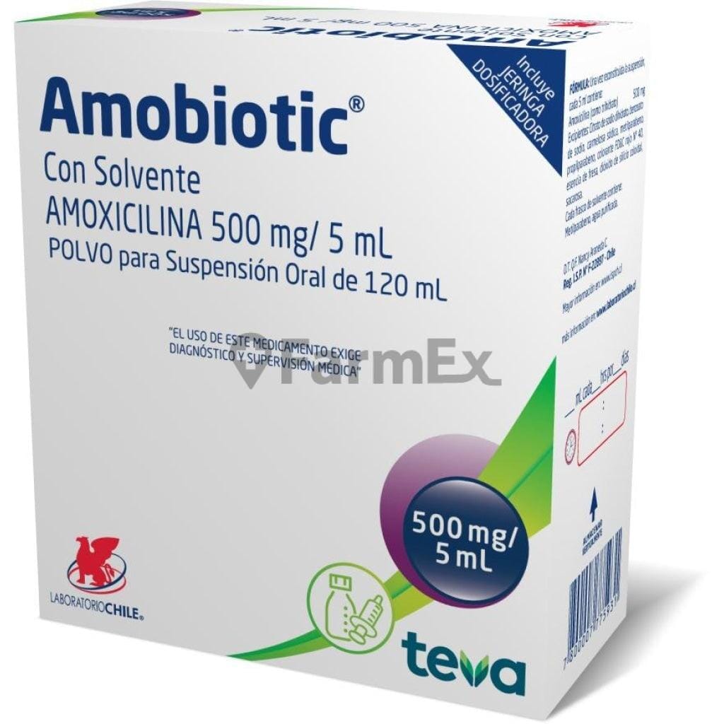 Amobiotic con Solvente 500 mg / 5 mL Polvo para Suspensión Oral x 120 mL Farmex-Consorcio-Persistente 