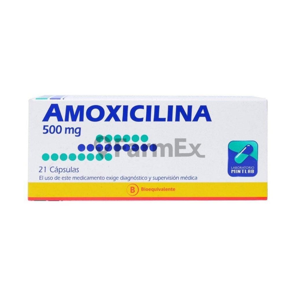 Amoxicilina 500 mg x 21 cápsulas Farmex-Fonasa-Persistente 