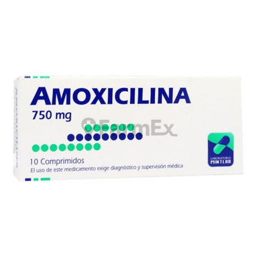 Amoxicilina 750 mg x 10 comprimidos Farmex-Fonasa-Persistente 