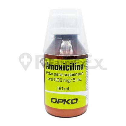 Amoxicilina de 500 mg / 5 mL x 60 mL Farmex-MiaHealth-Persistente 